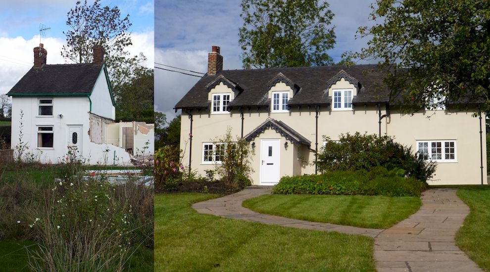 Rose Cottage before and after